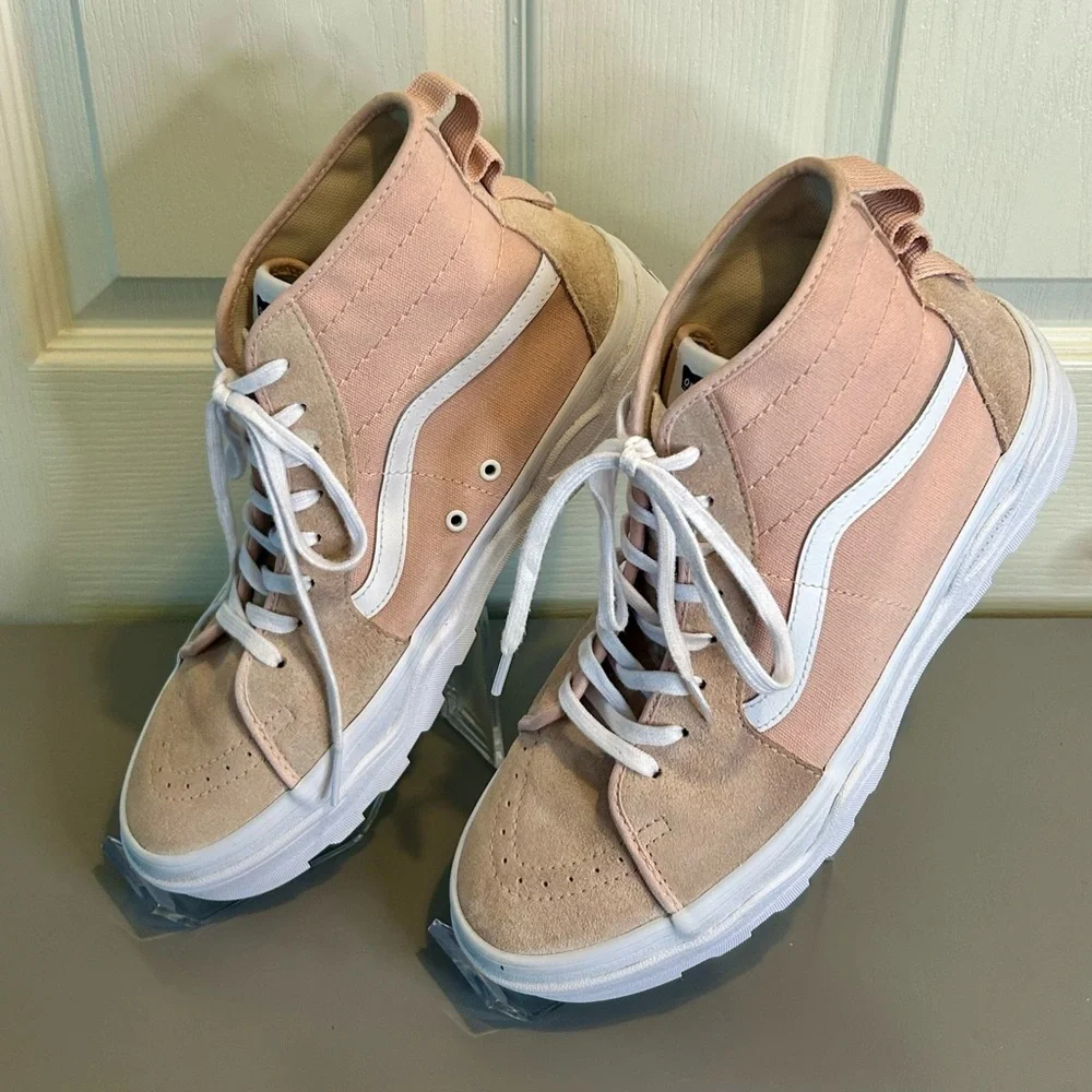 đâVansâ Dusty Rose High Tops w/ Platform Sole Size 11.5 Womenâs 10 Menâs - Picture 5 of 13